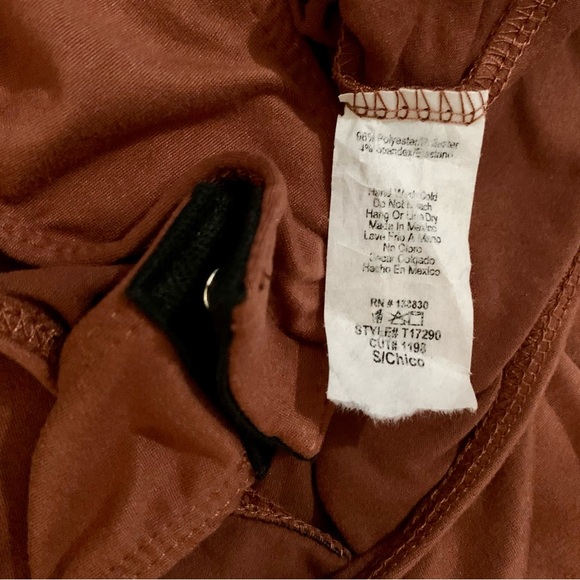 Mikey & Joey Mock Turtleneck Thong Bodysuit Brown/Rust Orange S NWOT - Picture 6 of 7